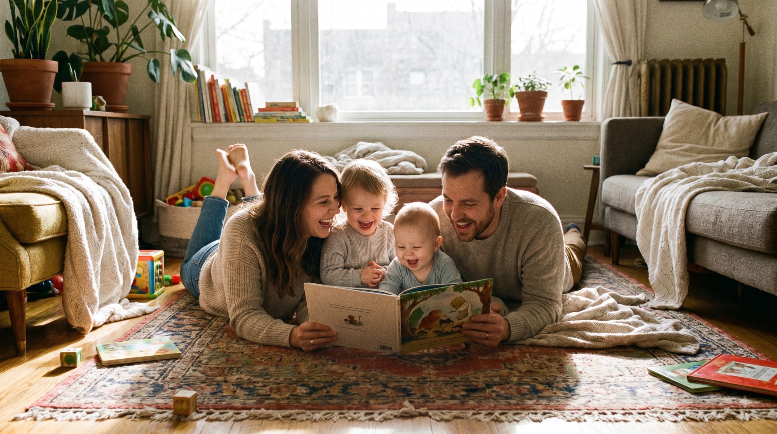 Parents and children spending quality time together